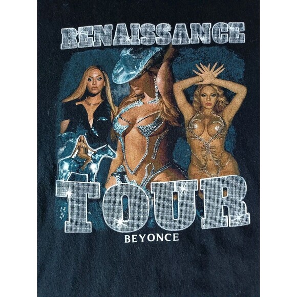 Beyonce Renaissance Tour T-Shirt Men's Large Black Short Sleeve - Picture 2 of 6